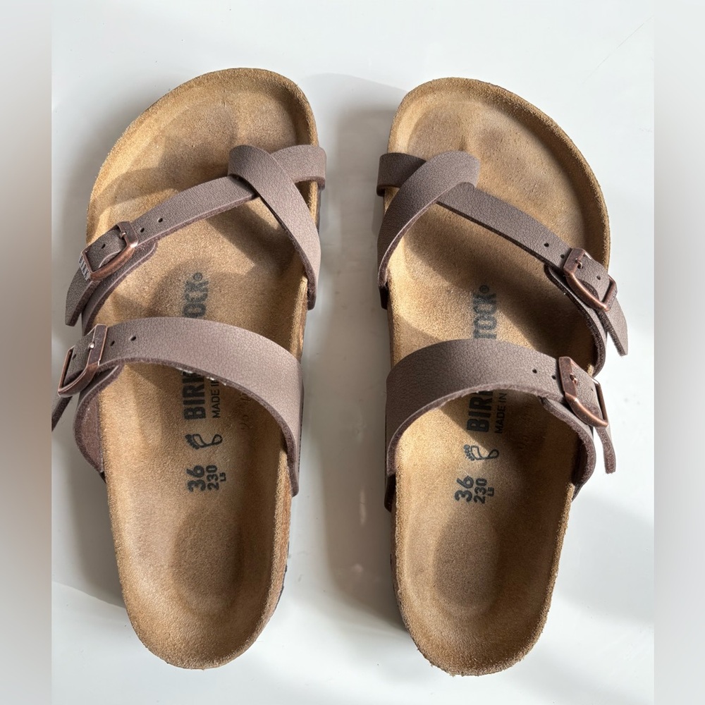 Birkenstock Taupe Double-Strap Sandals
